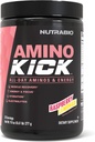 NutraBio Amino Kick – BCAA Powder with Natural Caffeine – Amino Acids Supplement for Energy, Hydration & Recovery – BCAAs, Electrolytes & Amino Acids – Raspberry Lemonade, 30 Servings 2