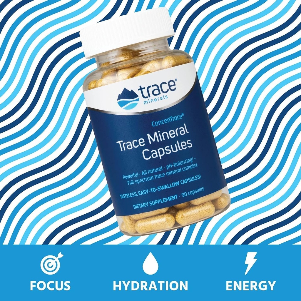 Trace Minerals ConcenTrace Trace Mineral Capsules - ConcenTrace Capsules for Overall Health - Bone Strength, Muscle Recovery & Energy Support - Gluten-Free & Vegan - 90 Count (30 Servings) 5