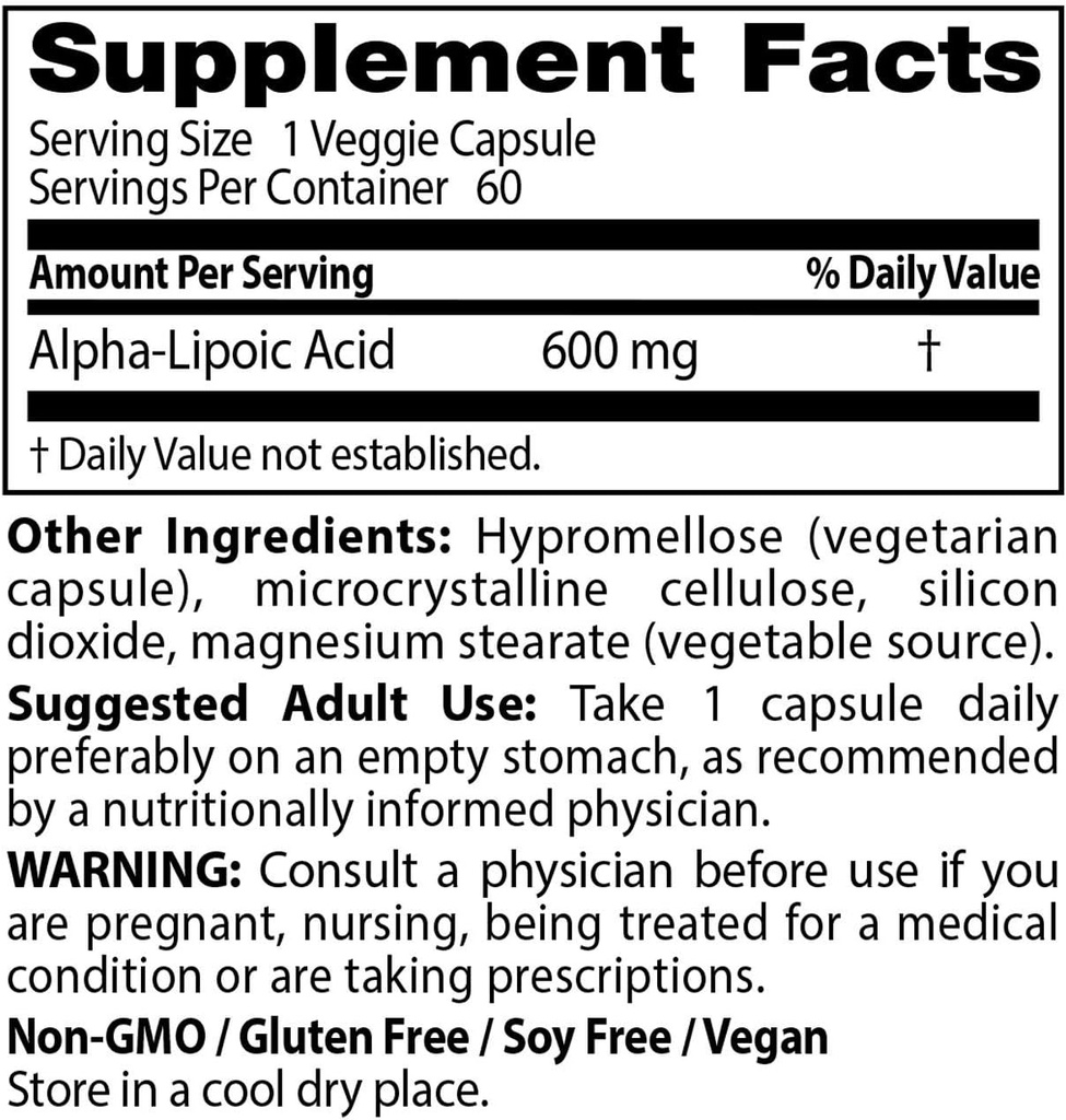 Doctors Best Best Alpha Lipoic Acid, 60 CT 6