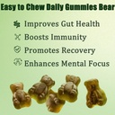 Greens Gummies - Organic Chlorella and Spirulina, Digestive & Gut Health, Formulated with 60+ Ingredients, Multi-Vitamins & Minerals, Daily Gummies, 224 Gummies Bear 4