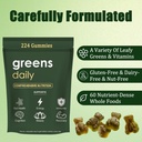 Greens Gummies - Organic Chlorella and Spirulina, Digestive & Gut Health, Formulated with 60+ Ingredients, Multi-Vitamins & Minerals, Daily Gummies, 224 Gummies Bear 6