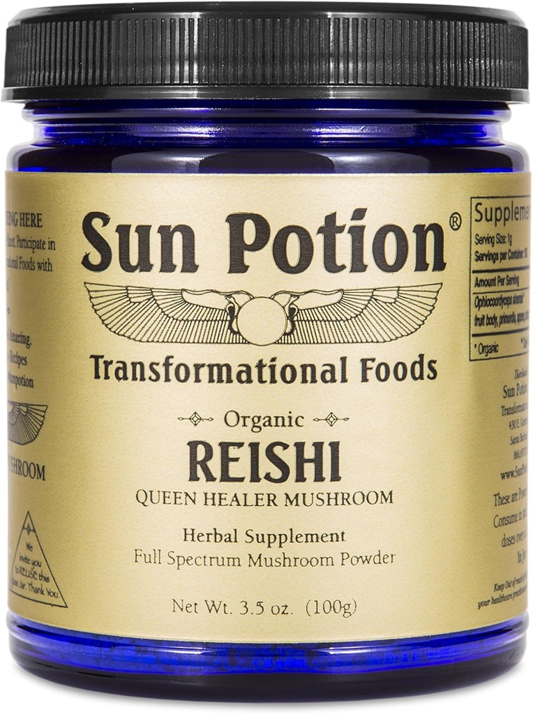 Sun Potion Reishi Mushroom Powder (Organic) - (100g) 2