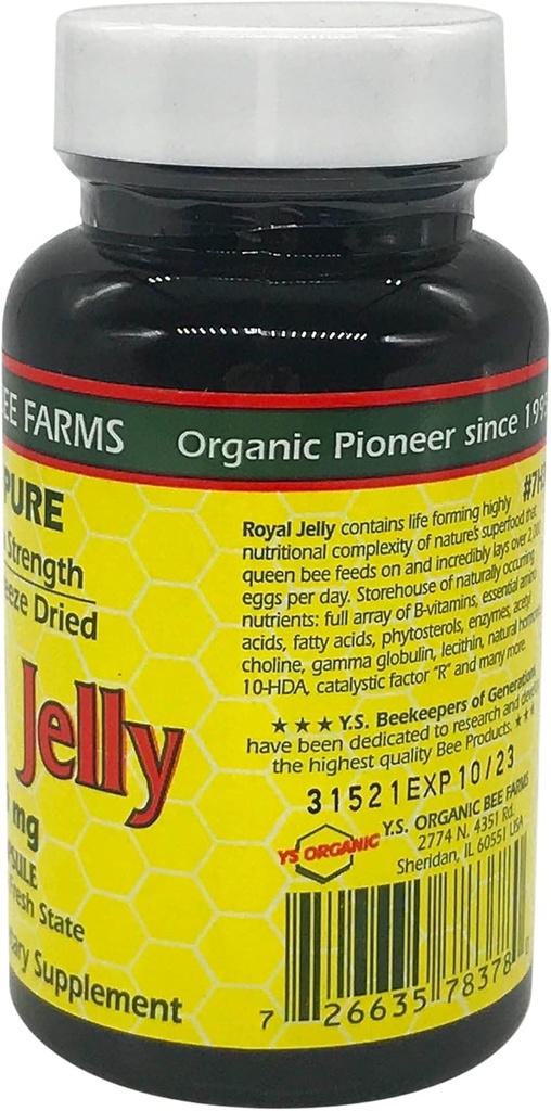 YS BEE Farms Pure Royal Jelly Capsules, 35 CT 5