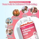 2 Pack Potassium Gummies for Adults Women & Men, Potassium Citrate Supplement, Support Leg Cramps, Muscle Health & Electrolyte Balance, Sugar Free, Organic, Vegan, Strawberry, 120 Cts 5