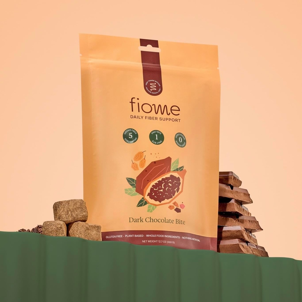 Fiber Supplement - 5g Daily Fiber Bite - Supports Regularity, Digestion and Gut Health - All Natural Ingredients, Peanut Butter Cacao Flavor, 30 Servings 5