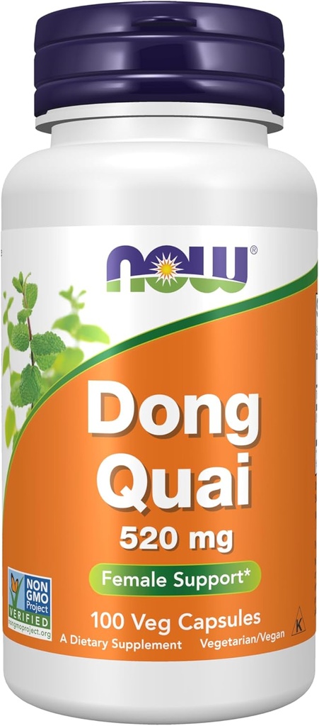 NOW Dong Quai 520mg, 100 Capsules (Pack of 3) 4