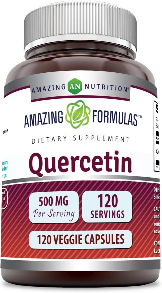 Amazing Formulas Quercetin 500mg 120 Veggie Capsules Supplement - Non-GMO - Gluten Free - Supports Overall Health & Well Being 2