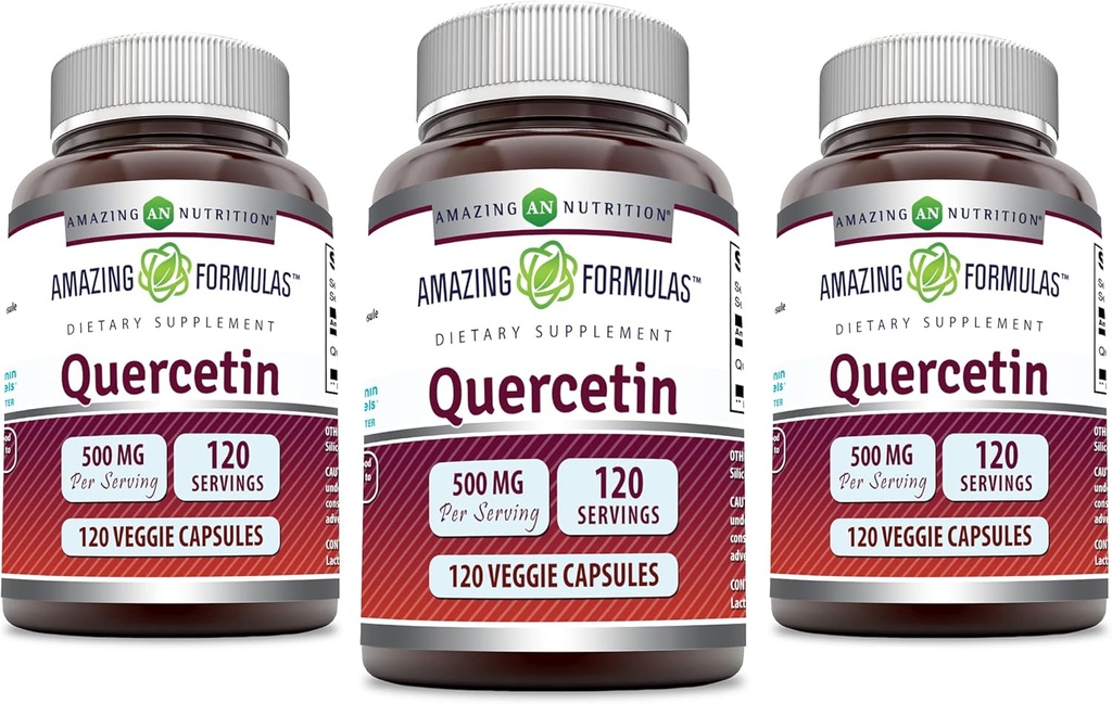 Amazing Formulas Quercetin 500mg 120 Veggie Capsules Supplement - Non-GMO - Gluten Free - Supports Overall Health & Well Being 5