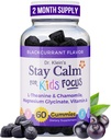 Dr. Klein's Stay Calm Kids Gummies – Magnesium Glycinate + Vitamin A, L-Theanine, Chamomile Extract – Promote Focus & Calm for Ages 5+ – Magnesium Gummies for Kids–Black Currant, Zero Sugar, 60 Count 2