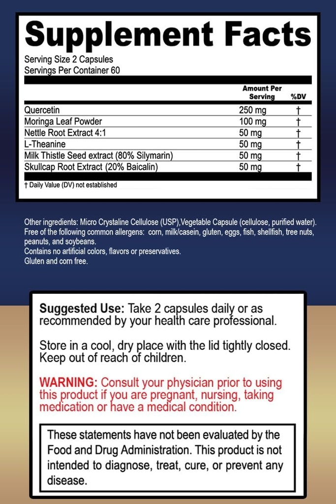 True Healing Naturals - Aller-Mast - Immune & Response from Allergies & Mast Cell Activation - 120 Capsules 3