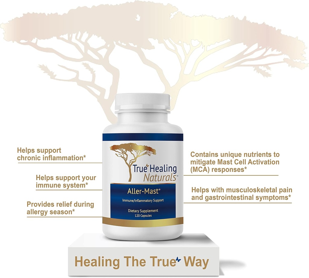 True Healing Naturals - Aller-Mast - Immune & Response from Allergies & Mast Cell Activation - 120 Capsules 4