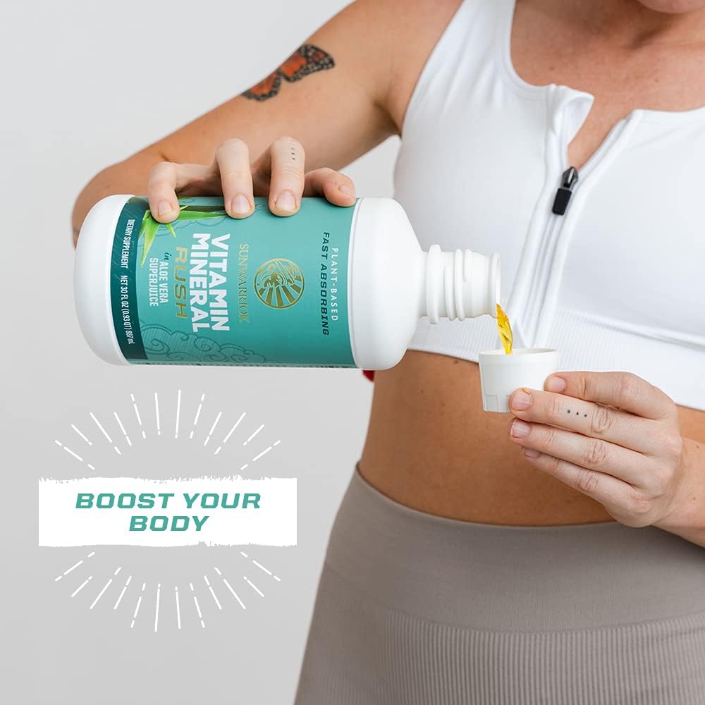 Sunwarrior Liquid Multivitamin Supplements & Minerals Vegan Plant-Based with Aloe Vera for Men and Women | Energy & Immune Support Gluten Sugar Dairy Free | 30 Fl Oz 4