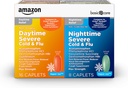 Basic Care Vapor Ice Daytime and Nighttime Severe Cold and Flu, Coated Caplets, Combo Pack, 24 Count 2