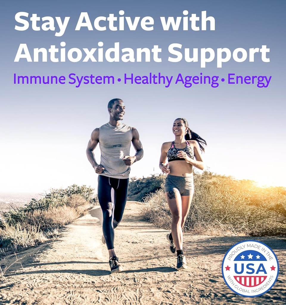 Super Antioxidants Supplement for Women & Men - High Potency Herbal & Fruit Blend with Acai, Goji, Pomegranate, Elderberry & Resveratrol for Skin Care & Immune Support - Vegan & Non-GMO - 180 Capsules 4