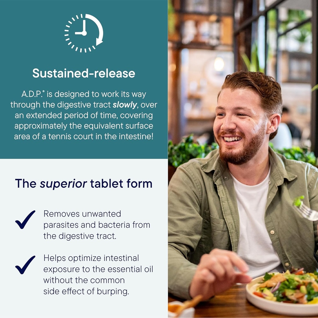 Biotics Research A.D.P. Emulsified Oil of Oregano Tablets for GI Health -Sustained Release for High Absorption Contains Carvacrol, Wild Oregano Oil 50mg/S - Patented Formula -Non GMO –60 Tablets 5