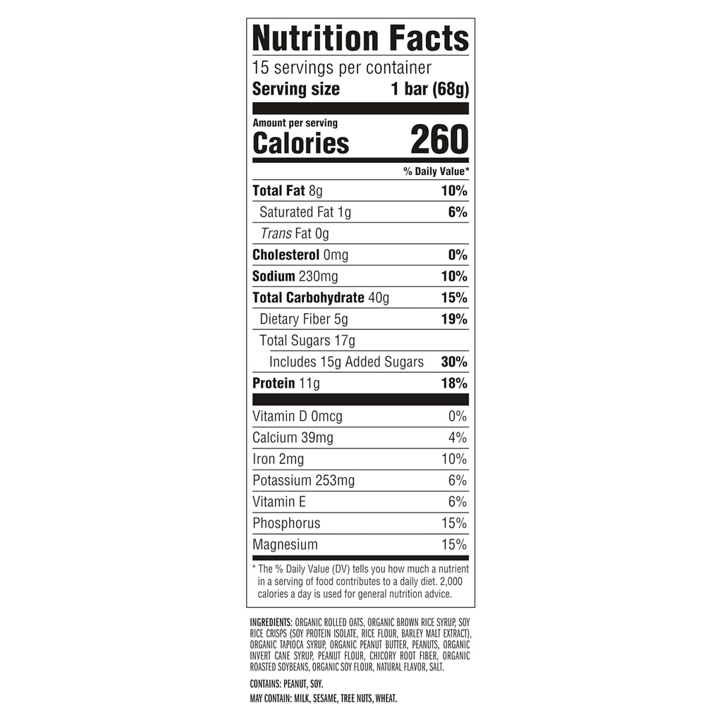 CLIF BAR - Energy Protein Bars - Crunchy Peanut Butter - Made with Organic Oats - Energy Bars - Non-GMO - (15 Pack) 3