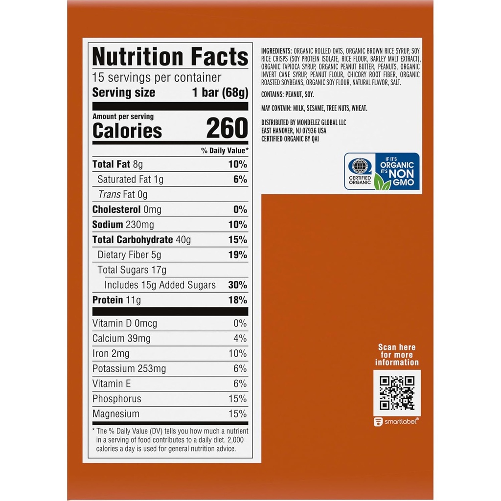 CLIF BAR - Energy Protein Bars - Crunchy Peanut Butter - Made with Organic Oats - Energy Bars - Non-GMO - (15 Pack) 4