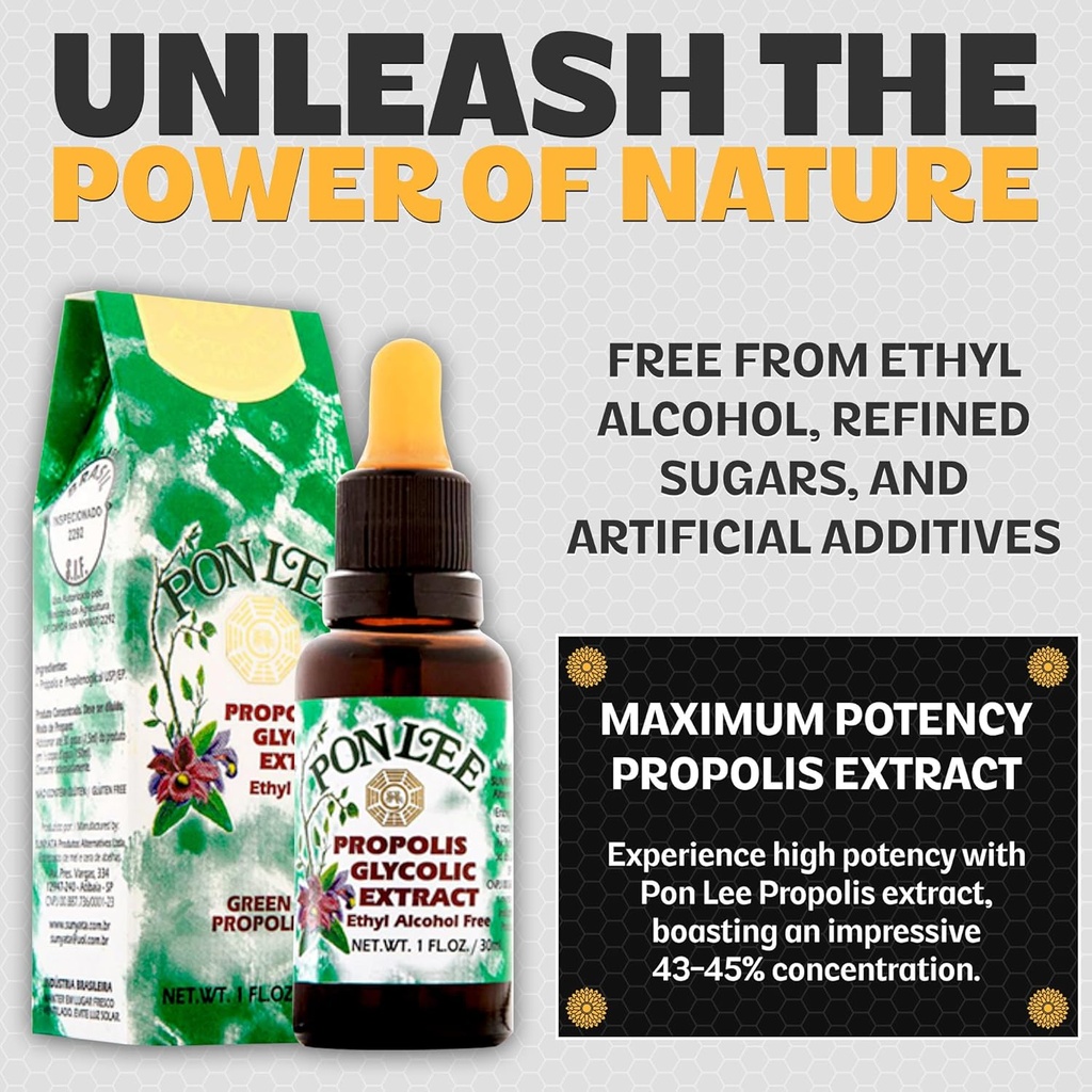 Pon Lee Brazil Green Bee Propolis Liquid Extract No Alcohol 30ML 1 Pack 4