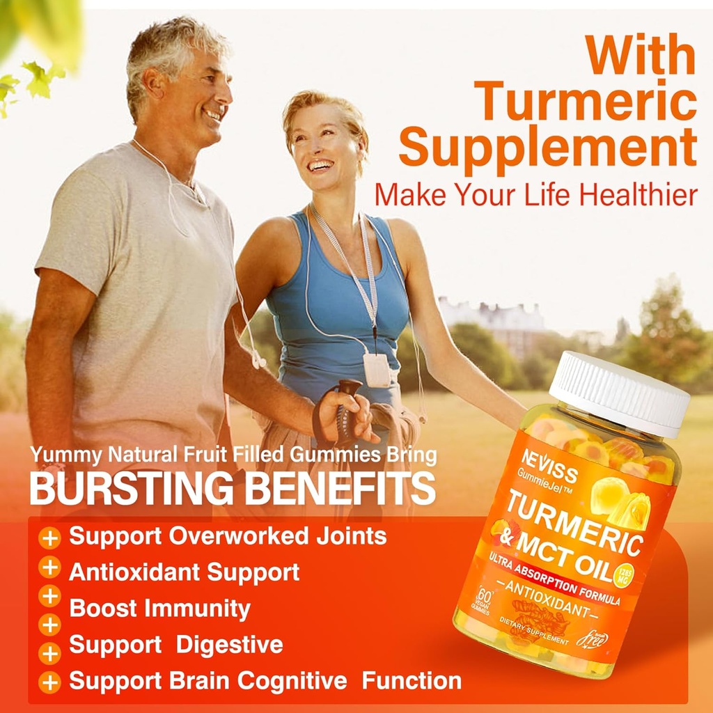 Turmeric Gummies 1000mg + Sugar Free Probiotics Gummies 5
