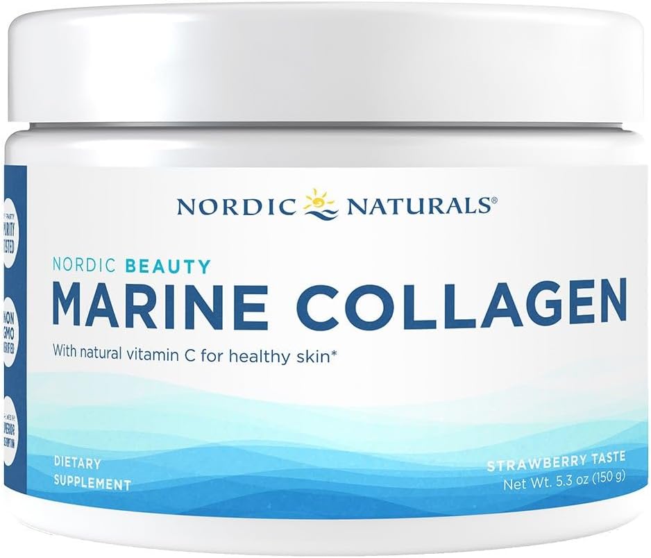 Nordic Naturals Nordic Beauty Marine Collagen Powder, Strawberry - 5.29 Ounces - Collagen Powder Supplement for Healthy Skin, Joints, and Bones, Vitamin C for Antioxidant Support - 30 Servings 2
