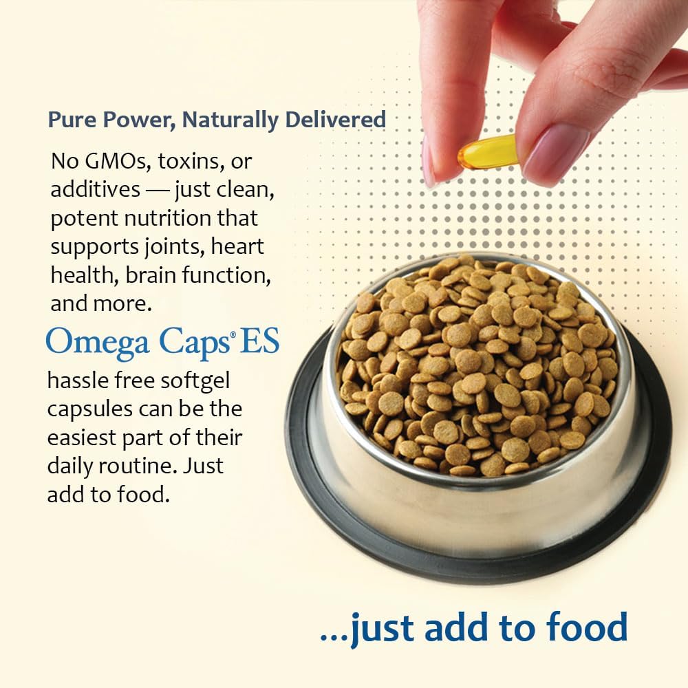Omega-Caps ES for Large & Giant Dogs - Omega 3, Vitamins, Minerals, Antioxidants - Support Immune System, Joints, Heart, and Brain - 250 Softgel Capsules 5