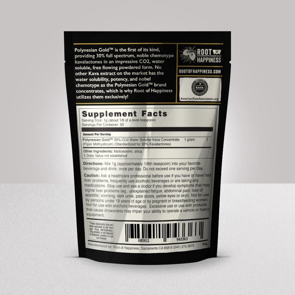 Polynesian Gold™ Water Soluble Co2 Kava Extract- 50g Bag 3