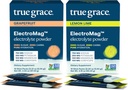 True Grace ElectroMag - Grapefruit (16 Stick Packs) + Lemon Lime (16 Stick Packs) - Electrolyte Powder for Rapid Hydration - Zero Sugar & Carbs - Non-GMO - 32 Total Servings 2
