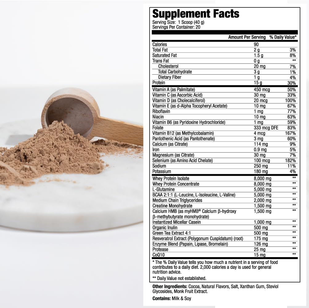 MEND Regenerate, Post Workout Recovery, Immune Support, and Sports Nutrition Supplement for Men and Women - Natural, Gluten Free, and Non-GMO - Cocoa Protein Powder, 20 Servings 5