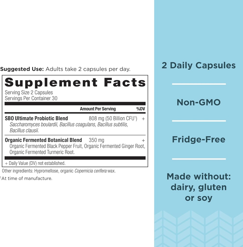 Ancient Nutrition SBO Ultimate Probiotics Capsules, 60 Count + Multi Collagen Protein Powder, Unflavored, 45 Servings 3