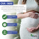 America Medic & Science OVA-Max Prenatal Vitamins for Women (120 Capsules) Boosts Fertility and Ovulation | Pregnancy Aid and Female Preconception Supplements with CoQ10, Folic Acid, and Myo-Inositol 5