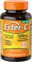 American Health Ester-C 500 mg with Citrus Bioflavonoids - 120 Capsules (Pack of 2) - 24-Hour Immune Support - Non-GMO, Gluten Free - 120 Total Servings 6