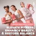 BIRDMAN Fitmingo Vegan Protein Powder with Inositol, Collagen Boosters, Hyaluronic Acid and Vitamins | Low Carb, Dairy Free, Low Calorie | 23g Plant Based Blueberry Protein Powder with Myo-Inositol 6