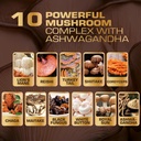 Organic 10X Lion’s Mane Mushroom Gummies for Kids Adults (4350mg) - Gluten Free Daily Supplement Complex Blend with Reishi Turkey Tail Shiitake 3