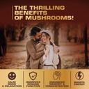 Organic 10X Lion’s Mane Mushroom Gummies for Kids Adults (4350mg) - Gluten Free Daily Supplement Complex Blend with Reishi Turkey Tail Shiitake 4