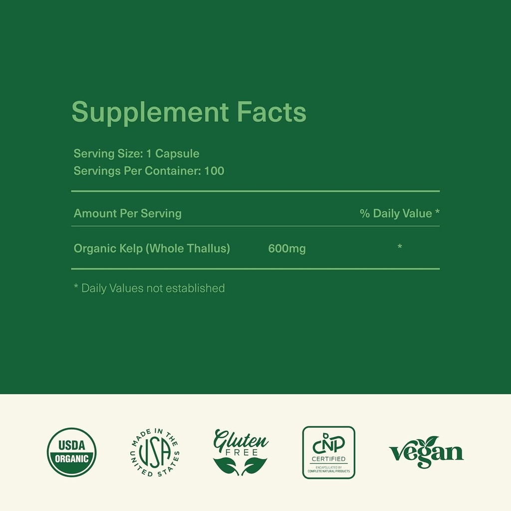 Raw Sea Kelp Powder 100 Capsules & Gallbladder Complete 8oz Bundle 3