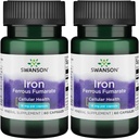 Swanson Iron (Ferrous Fumarate) - Mineral Supplement Promoting Energy Support - High-Concentration Formula Assists in Oxygen Delivery & Fatty Acid Metabolism 60 Sgels (2 Pack) 2