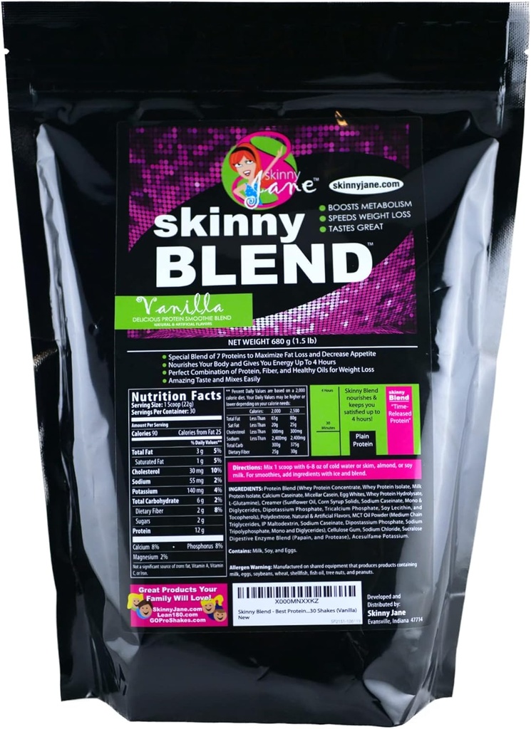 Skinny Blend – High Protein Shake for Women – Low Carb, Keto Friendly Meal Replacement – Satisfies Hunger & Boosts Energy – Creamy Vanilla – 30 Shakes 2