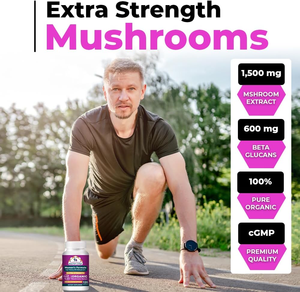 Cancer Sciences Organic Multivitamin for Women - Mushroom Supplement Extract - Hormonal & Immune Support Vitamins - 1,500mg Non-GMO Wellness Mushroom Complex with 40% Beta-Glucans,120 Capsules 4