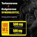 Turkesterone + Ecdysterone | Anabolic Supplement (3 Months - 180 Caps) Olympic Grade Testing - ISO 17025 Certification |1000mg - 98%-95% Purity with Lab Synthesized Cyclodextrin | Beta Ecdisterona 4
