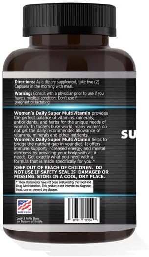 Women's Daily Super Multivitamin - 180 Capsules 4
