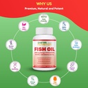 SHIFAA NUTRITION Halal Fish Oil 2000mg Softgels with 360mg EPA & 240mg DHA. 100 Wild Caught & Non-GMO Omega 3 Softgels for Heart & Brain Health. Burpless, Easy-to-Swallow Fish Oil Omega 3 Supplements 5