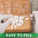 wananfu Size 00 Empty Capsules Vegetarian (500 Count) Bundle with Micro Lab Spoon, Clear Fillable Veggie Pill Capsules 00 for Making Your Own Supplements 4