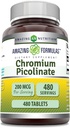 Amazing Formulas Chromium Picolinate Supplement | 200 Mcg Per Serving | Tablets | Non-GMO | Gluten Free | Made in USA (480 Count) 2