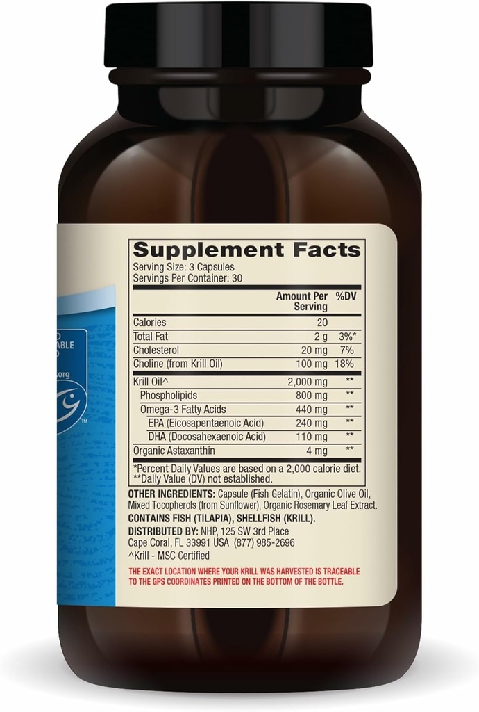 Dr. Mercola Antarctic Krill Oil Double Strength - 2,000 mg - Omega-3 Supplement with EPA & DHA - Supports Brain, Heart, Joint & Immune Health - GMO-Free & Gluten-Free - 270 Capsules (90 Servings) 3