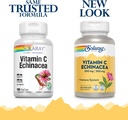 SOLARAY Vitamin C & Echinacea Root | Healthy Immune System Support w/ 500 mg VIT C & 300 mg Echinacea Per Capsule | Non-GMO & Vegan | 120 VegCaps 3