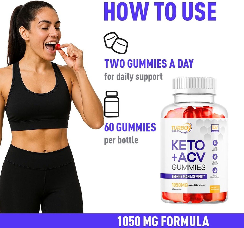 (3 Pack) Turbo Ripped Keto Weight Loss ACV Gummies, Turbo Ripped Keto ACV Gummies, Turbo Ripped Gummies, TurboRipped Keto ACV Apple Cider Vinegar Advanced Multivitamin Healthy s Gummys, 3 Months 6