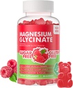90 CT Magnesium Glycinate Gummies 1000mg - Sugar Free Magnesium Potassium Supplement with Vitamin D, B6, CoQ10 for Calm Mood & Sleep Support - 90 Raspberry Gummies 2