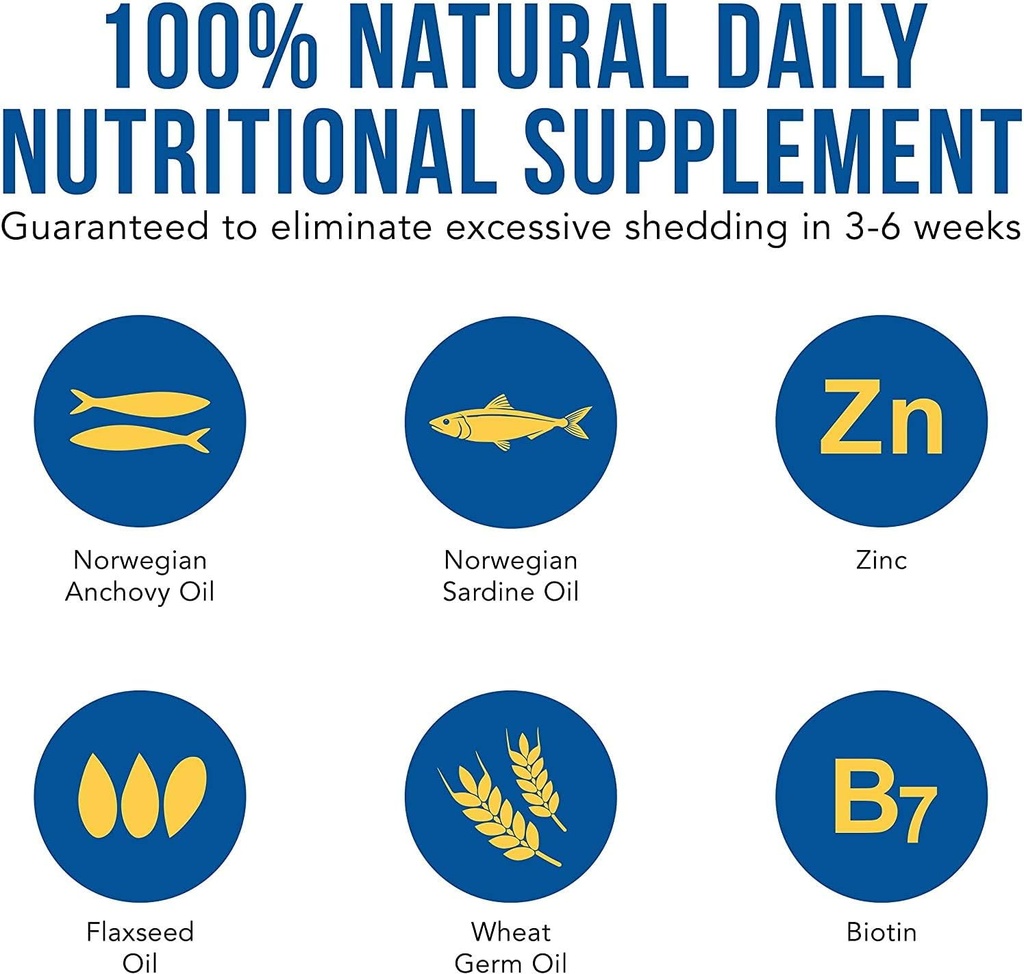 Shed-X Liquid Dog Supplement, 32oz – 100% Natural – Helps Dog Shedding, Fish Oil for Dogs Supports Skin & Coat, Dog Oil for Food with Essential Fatty Acids, Vitamins, and Minerals 3