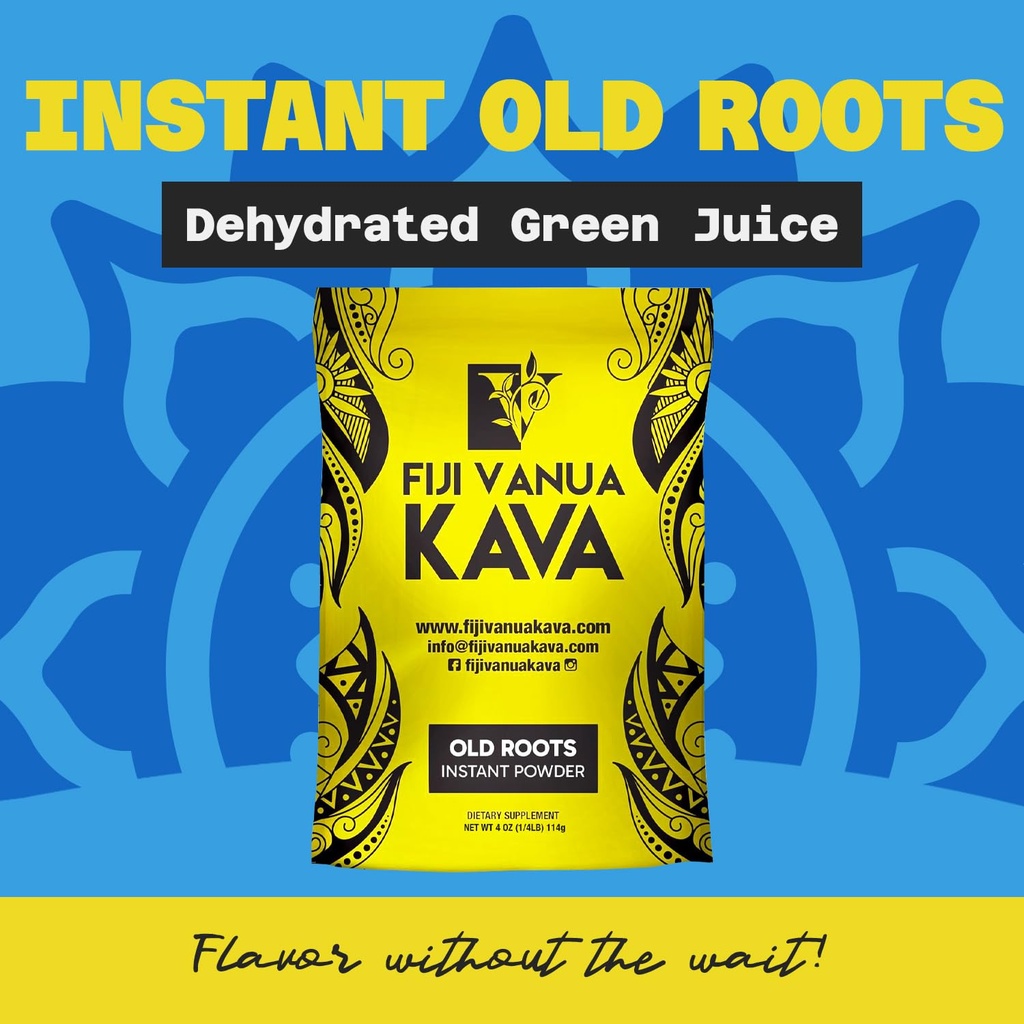 Fiji Vanua Kava Instant Old Roots Kava Powder, dehydrated green juice Kava Drink Powder, Easy to Prepare liquid-Soluble, Fijian Instant Noble, Herbal Supplement, 4 oz 3