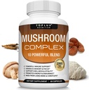 Toplux Mushroom Supplement Lions Mane - Cordyceps Reishi Chaga 10 Organic Mushroom Blend to Support Immune System, Memory, Focus & Clarity and Increase Energy, for Men Women, 60 Capsules 2